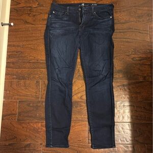 7 For All Mankind Dark Indigo Skinny Jeans